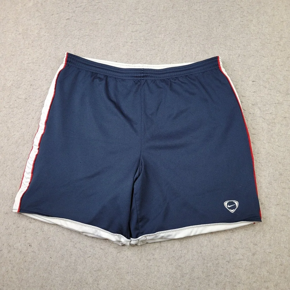 VTG Nike Basketball‎ Shorts Reversible Blue White Athletic Classic Men's XL Y2K